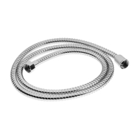 Душевой шланг ZEIN Z17PS, 150 см, гайки металл 1/2", запрессовочная втулка латунь, хром