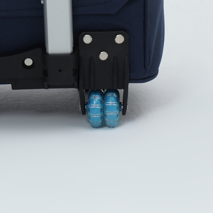 Сумка дорожная на колёсах, наружный карман, цвет синий Сумка дорожная на колёсах, наружный карман, цвет синий