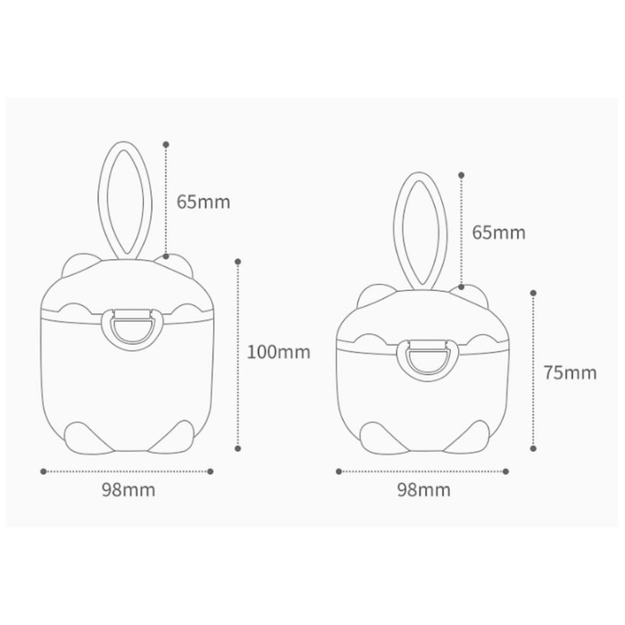Контейнер для детского питания Мишка 2, 250 мл, цвет бирюзовый Контейнер для детского питания Мишка 2, 250 мл, цвет бирюзовый