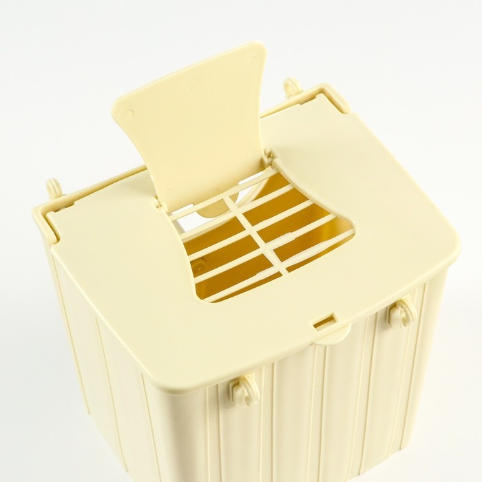 Пластиковый скворечник-гнездо для клетки, 13,5 х 10 х 12,5 см, бежевый