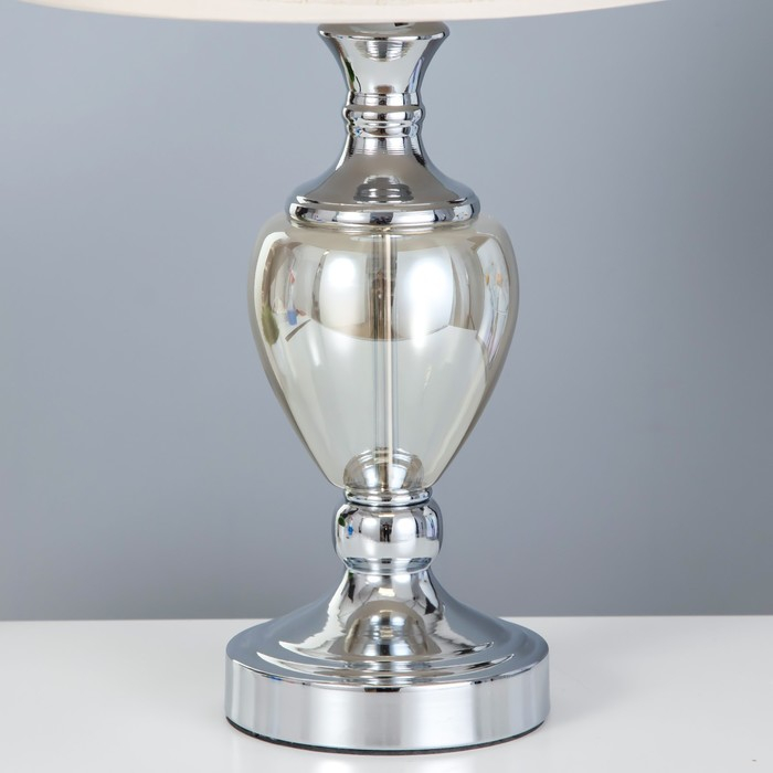 Лампа настольная 16713/1 E27 40Вт хром 28х28х50 см RISALUX Лампа настольная 16713/1 E27 40Вт хром 28х28х50 см RISALUX