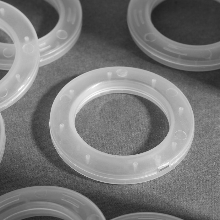 Люверсы для штор, d = 4/6,5 см, 10 шт, цвет прозрачный Люверсы для штор, d = 4/6,5 см, 10 шт, цвет прозрачный