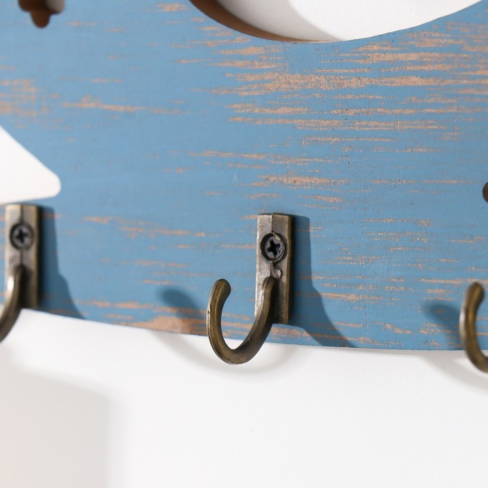 Крючки декоративные дерево Крючки декоративные дерево "Филин и месяц" МИКС 17,5х0,8х19,5 см