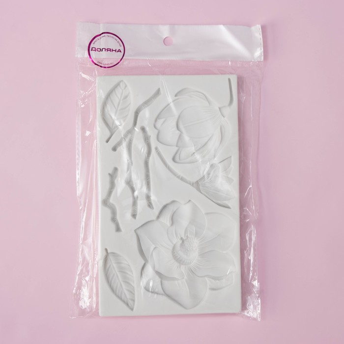 Молд Доляна «Магнолия», силикон, 19×11,3×1,2 см, цвет белый Молд Доляна «Магнолия», силикон, 19×11,3×1,2 см, цвет белый