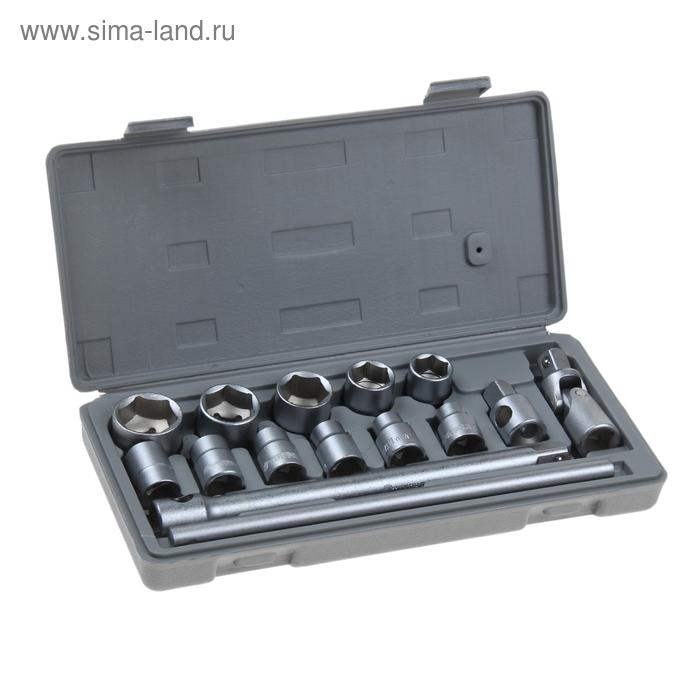 Набор инструментов в кейсе ТУНДРА, автомобильный, закаленная сталь, 1/2 Набор инструментов в кейсе ТУНДРА, автомобильный, закаленная сталь, 1/2", 15 предметов