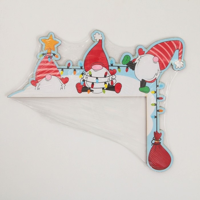 Декор на раму двери новогодний «Гномы»,  на Новый год, 25,5 х 20,4 см Декор на раму двери новогодний «Гномы»,  на Новый год, 25,5 х 20,4 см