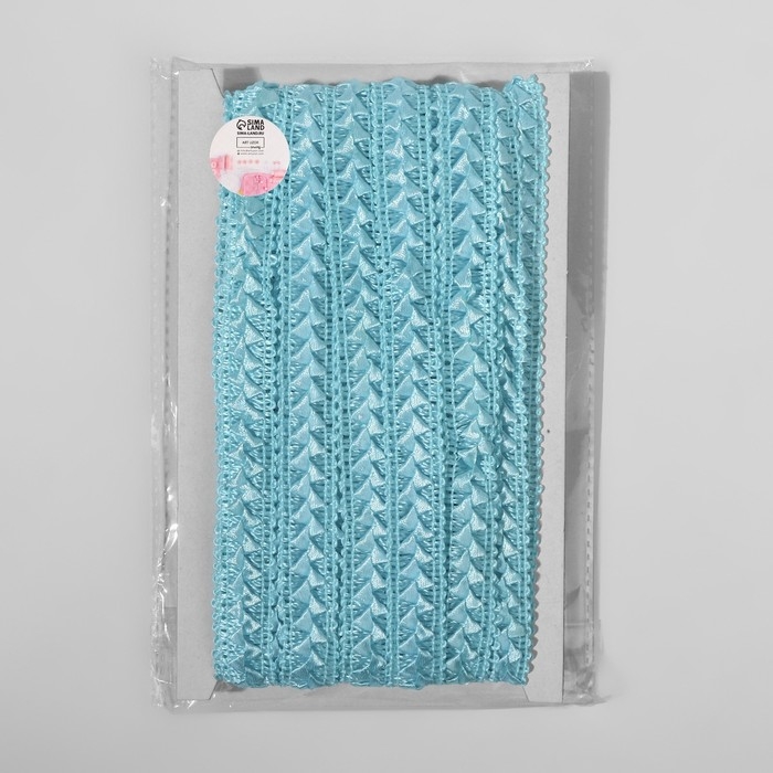 Тесьма декоративная «Самоса», 18 мм, 9,1 ± 0,5 м, цвет небесно-голубой Тесьма декоративная «Самоса», 18 мм, 9,1 ± 0,5 м, цвет небесно-голубой