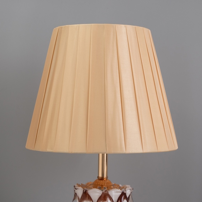 Лампа настольная Лампа настольная "Инез" 1х40Вт Е27 1х4Вт LED золото/бежевый 25х25х45см