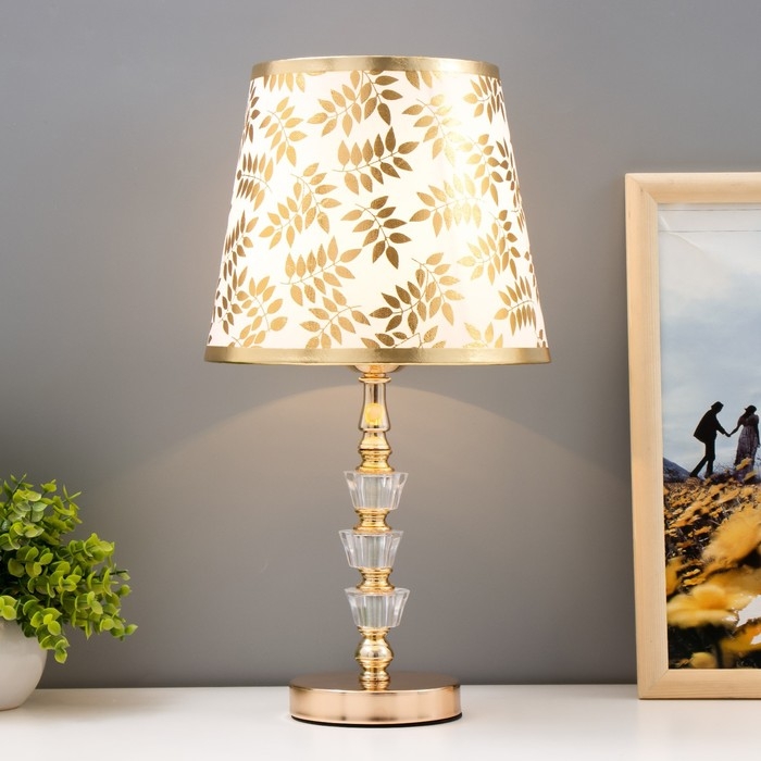 Лампа настольная Лампа настольная "Римма" 1x60Вт E27 золото 20х20х40см