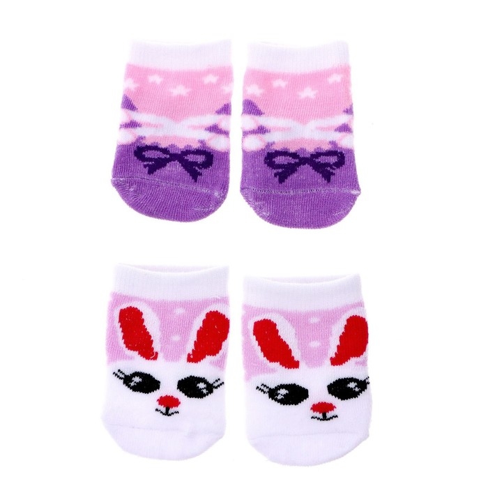 Одежда для кукол «Зайка», носочки, 2 пары Одежда для кукол «Зайка», носочки, 2 пары