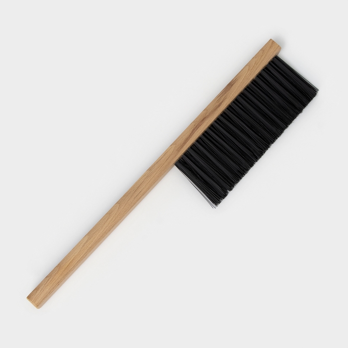 Щётка-смётка техническая, 39×2,5×1,6 см, трехрядная, 51 пучок, бук, синтетическое волокно чёрное Щётка-смётка техническая, 39×2,5×1,6 см, трехрядная, 51 пучок, бук, синтетическое волокно чёрное