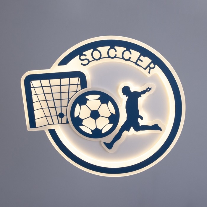 Люстра Люстра "Футбол" LED 68Вт 2 режима синий 55х50х10см