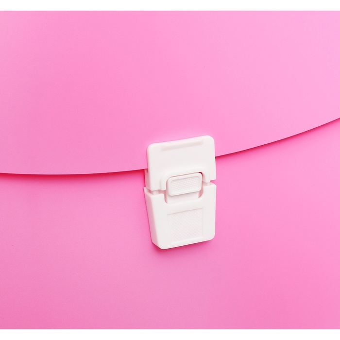 Папка-портфель А4 на замке, Calligrata "Акварель", 1 отделение, пластиковая, 700 мкм, фламинго