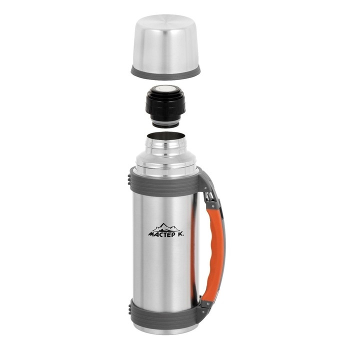 Термос, 1.2 л, Тропа  Термос, 1.2 л, Тропа "Мастер К", с кружкой, сохраняет тепло 24 ч