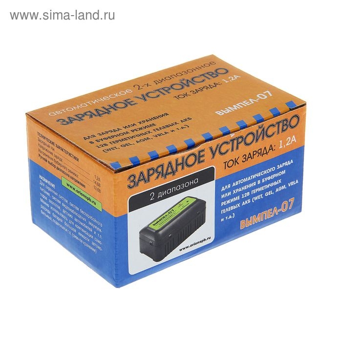 Зарядное устройство АКБ  Зарядное устройство АКБ "Вымпел-07",1.2 А,12 В, для всех типов АКБ, до 20 Ач