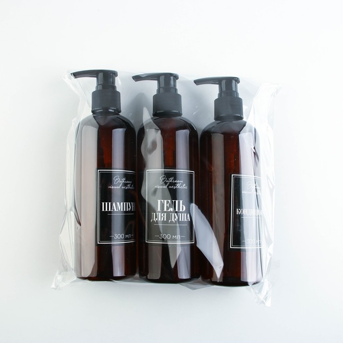 Дозатор для шампуня, кондиционера, гель для душа Bathroom visual, 300 мл Дозатор для шампуня, кондиционера, гель для душа Bathroom visual, 300 мл