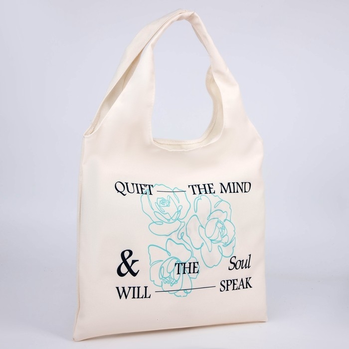 Сумка мешок Сумка мешок "Цветы", 40х35см, бежевая