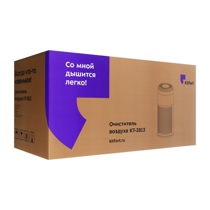 Очиститель воздуха Kitfort КТ-2813, 20 Вт, 200 м3/ч, до 25 м2, ионизация, белый Очиститель воздуха Kitfort КТ-2813, 20 Вт, 200 м3/ч, до 25 м2, ионизация, белый