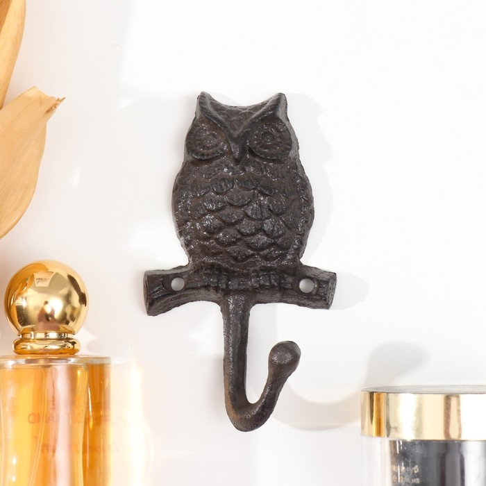 Крючок декоративный чугун Крючок декоративный чугун "Филин" 12х7х3 см