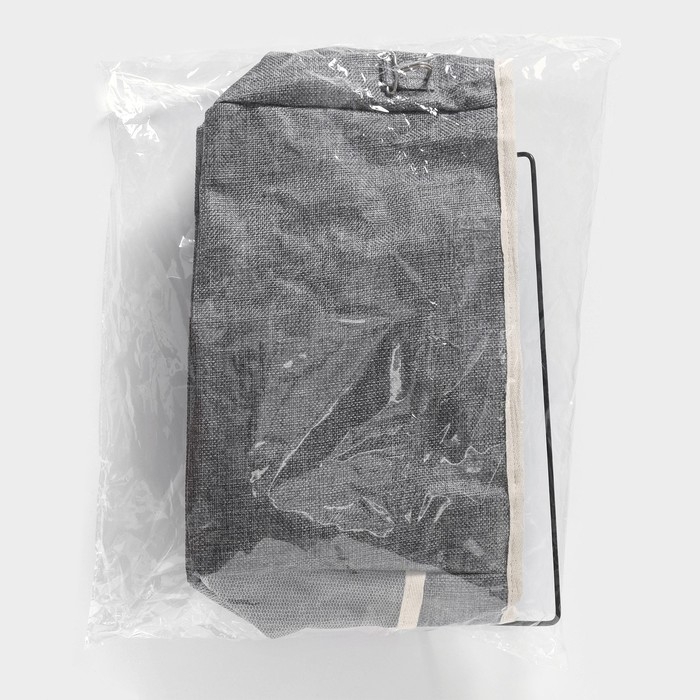 Органайзер подвесной с карманами Доляна My Basket, 4 отделения, 30×10×20 см, цвет серый