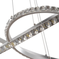 Люстра BayerLux 59914/3 LED 94Вт 4000К серебро 71х71х2-82 см