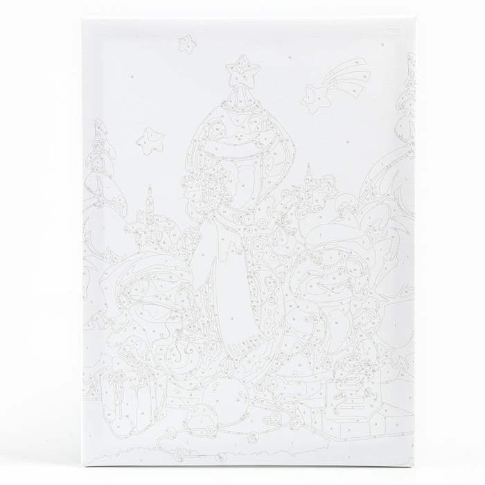 Картина по номерам на новый год на холсте с подрамником «Змейки на ёлочке», 30 х 40 см, символ года 2025 Картина по номерам на новый год на холсте с подрамником «Змейки на ёлочке», 30 х 40 см, символ года 2025