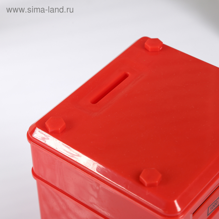 Копилка пластик для монет и купюр Копилка пластик для монет и купюр"Сейф "кодовый замок, звук 3АА МИКС 19,5х12,3х13 см