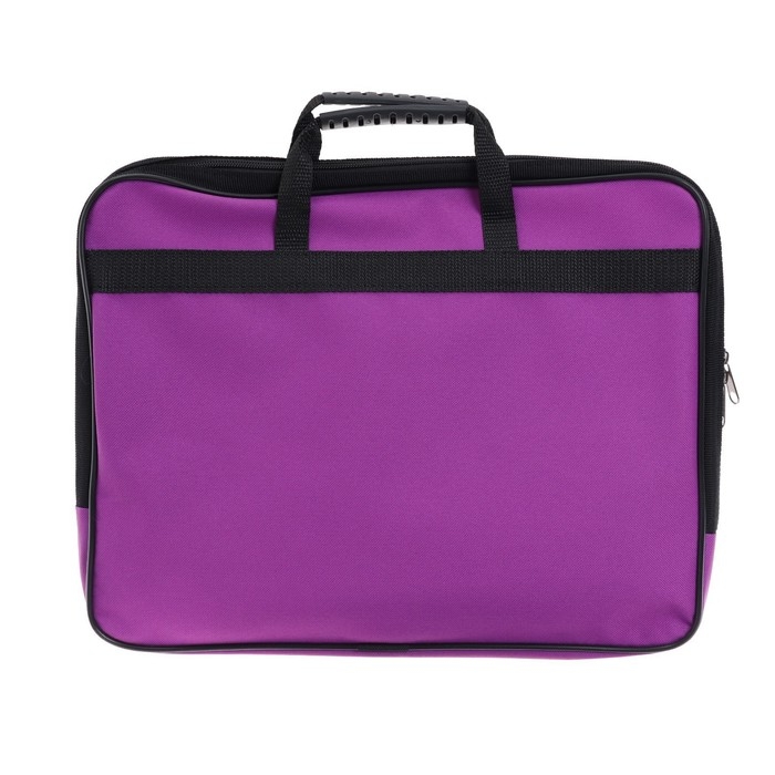Папка с ручками текстильная А4, 365 х 290 х 30 мм, Calligrata, 1Ш41, Папка с ручками текстильная А4, 365 х 290 х 30 мм, Calligrata, 1Ш41, "Офис", внешний/внутренний карман, фиолетовая