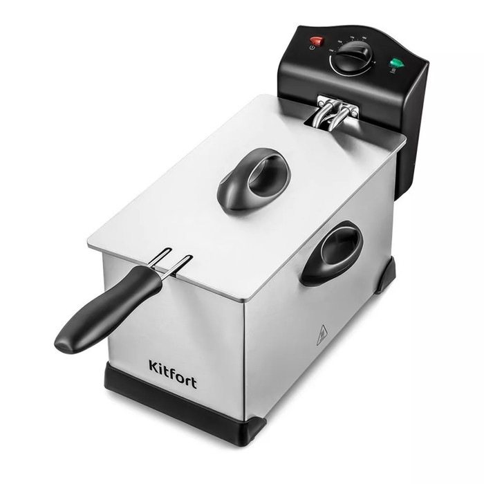 Фритюрница Kitfort KT-4051, 2000 Вт, 6/2 л, 130-190 °C, серебристо-чёрная Фритюрница Kitfort KT-4051, 2000 Вт, 6/2 л, 130-190 °C, серебристо-чёрная