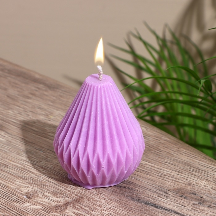 Свеча  Свеча "Груша в ромбик" 6х6х8 см, соевый воск МИКС