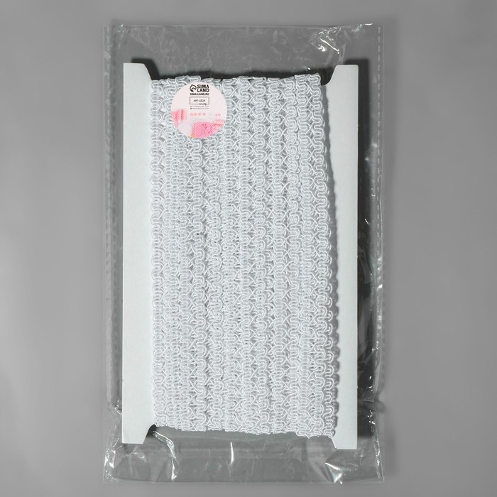 Тесьма декоративная «Песочные часы», 14 мм, 10 ± 1 м, цвет белый Тесьма декоративная «Песочные часы», 14 мм, 10 ± 1 м, цвет белый