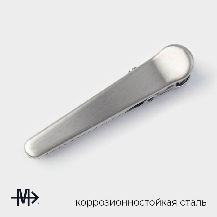 Зажим для пакетов Magistro «Крокодил», 9 см, нержавеющая сталь, серебристый Зажим для пакетов Magistro «Крокодил», 9 см, нержавеющая сталь, серебристый