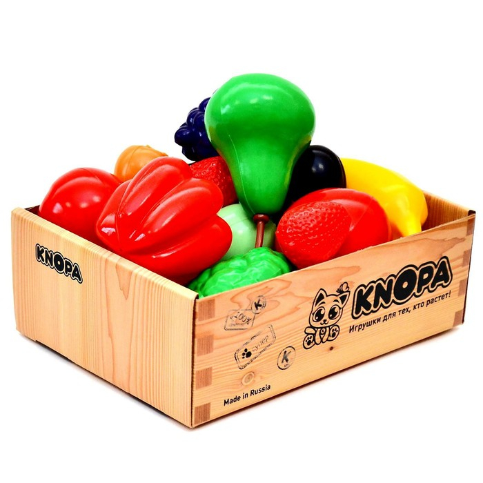 Набор в большом ящике «Фрукты-овощи», 22 элемента Набор в большом ящике «Фрукты-овощи», 22 элемента