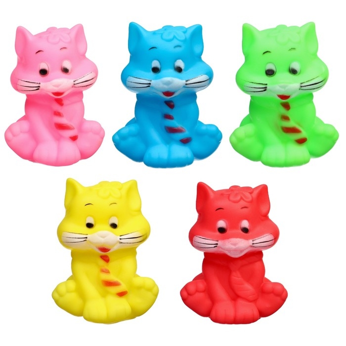 Резиновая игрушка для ванны «Котик», с пищалкой, 1 шт, цвет МИКС, Крошка Я Резиновая игрушка для ванны «Котик», с пищалкой, 1 шт, цвет МИКС, Крошка Я