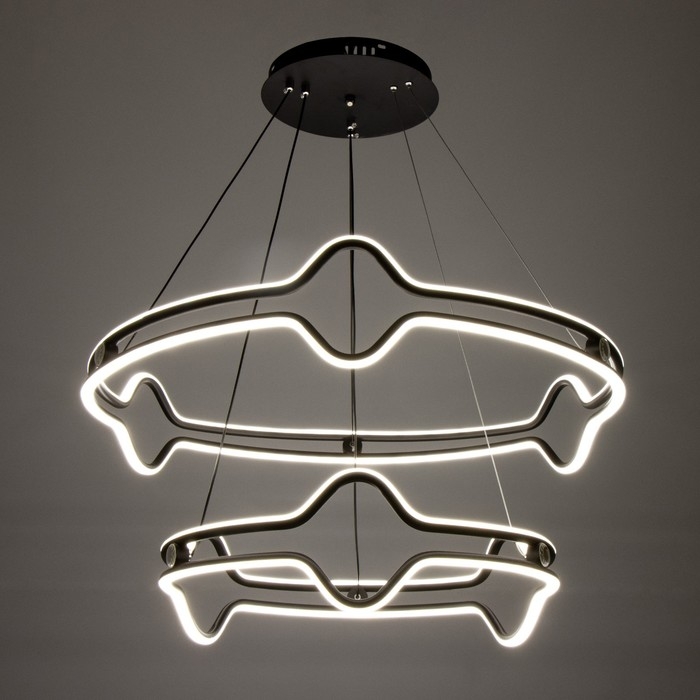 Светильник Светильник "Холтерина" LED 320Вт 3000-6000К черный 70х70х15см BayerLux