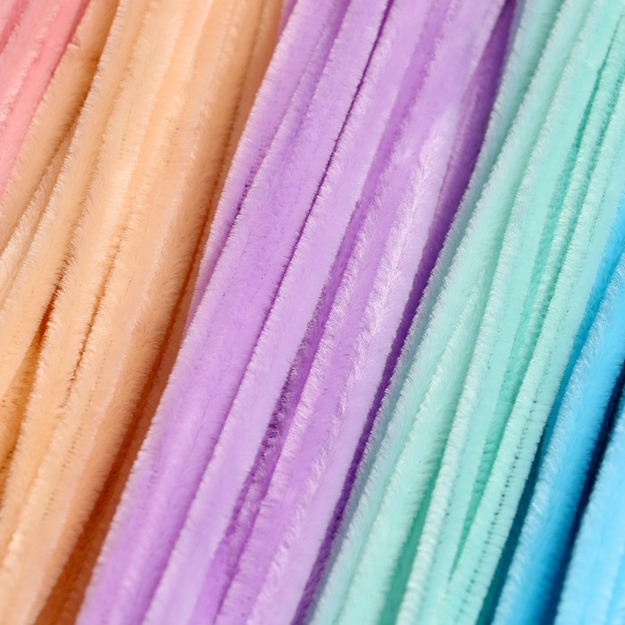 Набор для творчества с меховыми палочками, пастельный Набор для творчества с меховыми палочками, пастельный