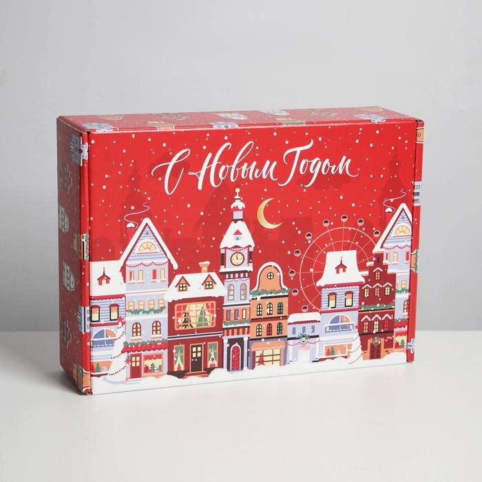 Коробка подарочная новогодняя складная «С Новым Годом», 30,7 х 22 х 9,5 см, Новый год Коробка подарочная новогодняя складная «С Новым Годом», 30,7 х 22 х 9,5 см, Новый год