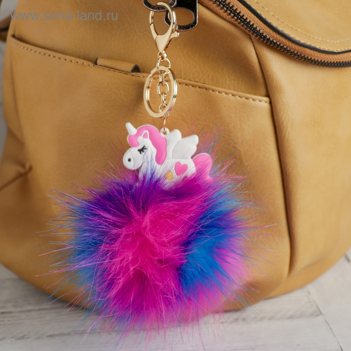 Пушистик на кольце Пушистик на кольце "Единорог на шарике" 14х9х9 см