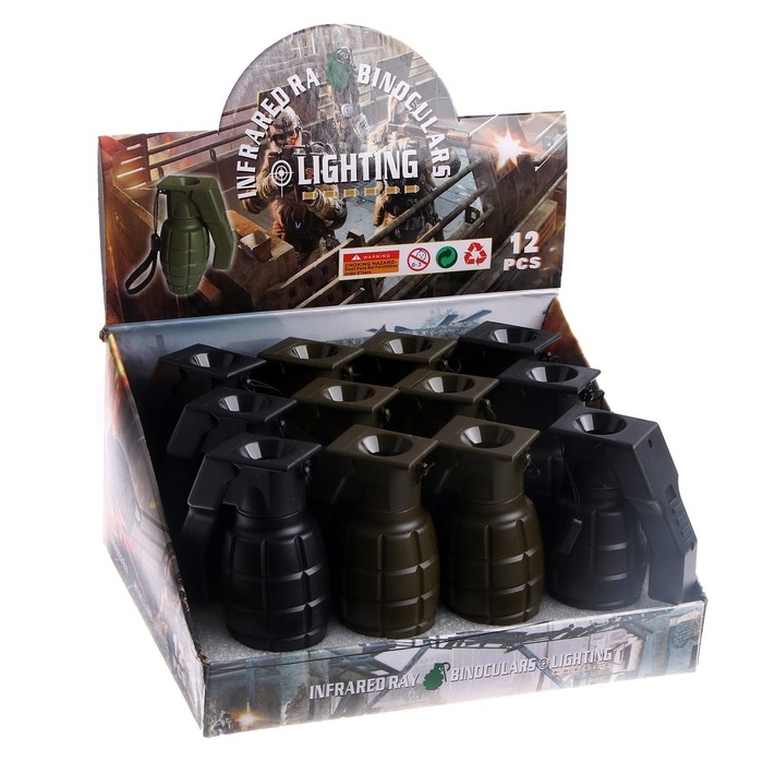 Лазер «Граната» с фонариком, цвета МИКС Лазер «Граната» с фонариком, цвета МИКС