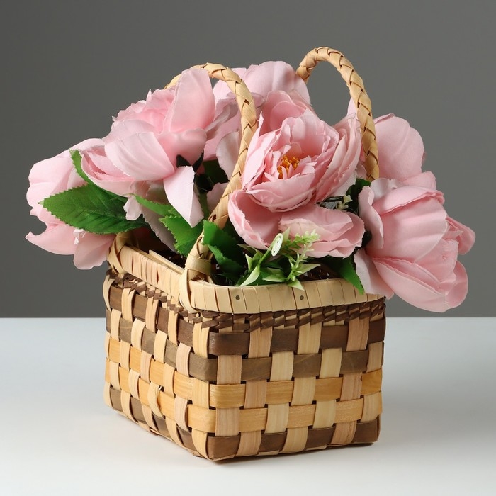 Корзина плетеная, 19 x 14 x 11,5/25 см, секвойя Корзина плетеная, 19 x 14 x 11,5/25 см, секвойя