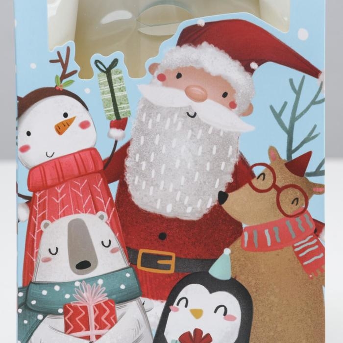 Коробка подарочная новогодняя складная «С новым счастьем», 15 х 7 х 22 см, Новый год Коробка подарочная новогодняя складная «С новым счастьем», 15 х 7 х 22 см, Новый год