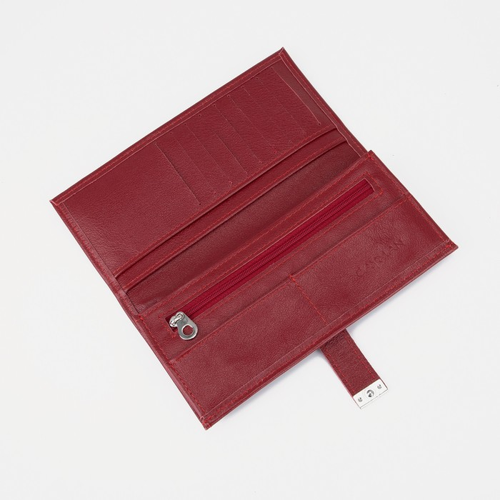 Кошелёк женский на кнопке, цвет красный Кошелёк женский на кнопке, цвет красный