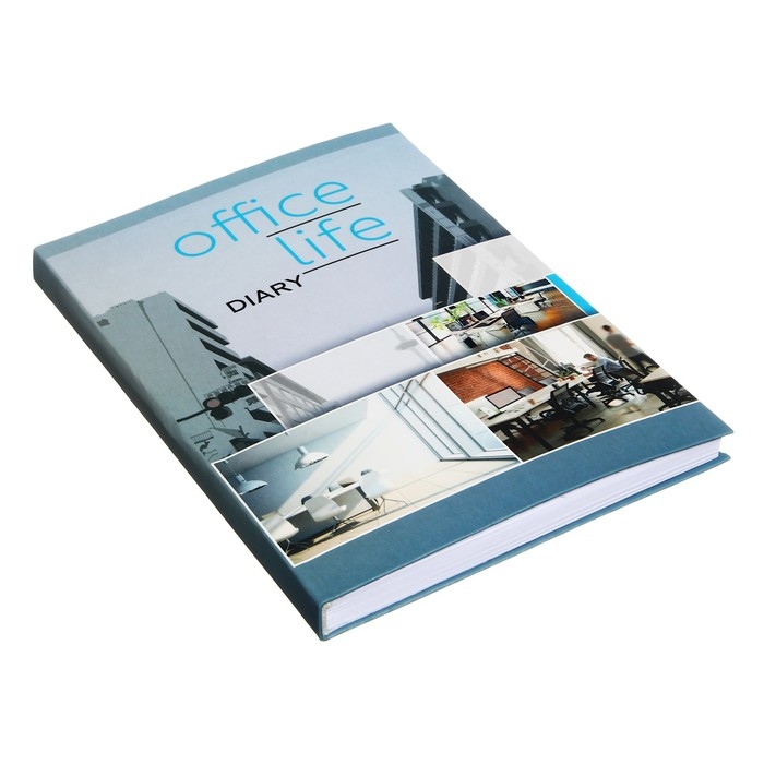 Ежедневник недатированный на сшивке А5 136 листов, интегральная обложка, матовая ламинация, выборочный лак Ежедневник недатированный на сшивке А5 136 листов, интегральная обложка, матовая ламинация, выборочный лак "Коллаж интер"