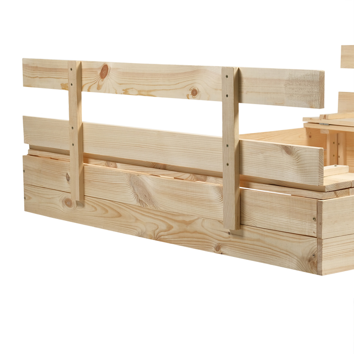 Песочница деревянная, с крышкой, 150 × 140 × 18 см, без покраски, лавочки (2 шт.), Greengo Песочница деревянная, с крышкой, 150 × 140 × 18 см, без покраски, лавочки (2 шт.), Greengo