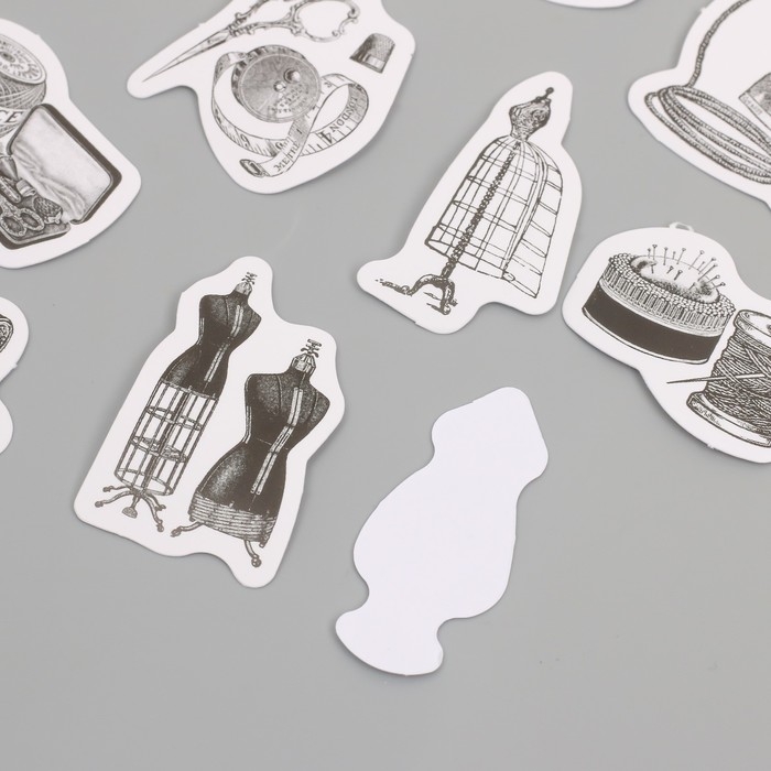 Наклейки для творчества Наклейки для творчества "Швейные аксессуары" набор 46 шт 6,4х4,4 см