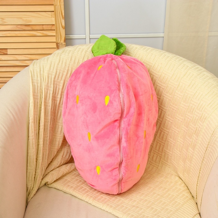 Шкурка мягкой игрушки  Шкурка мягкой игрушки "Зайка-клубника", 60 см