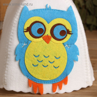 Шапка для бани с детской аппликацией "Матильда" войлок Шапка для бани с детской аппликацией "Матильда" войлок