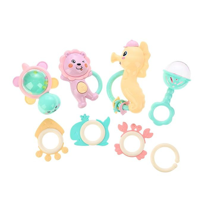 Набор погремушек «Нежность», в сумочке, 5 шт., цвет МИКС, Крошка Я Набор погремушек «Нежность», в сумочке, 5 шт., цвет МИКС, Крошка Я