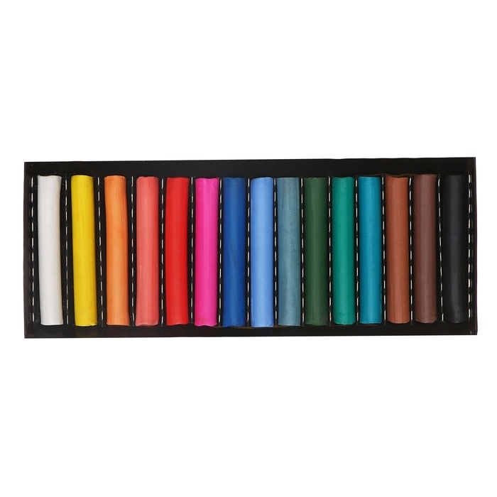 Пастель сухая, набор 15 цветов, Колер  Пастель сухая, набор 15 цветов, Колер "Петербургская", D-8.5мм /L-60 мм, художественная