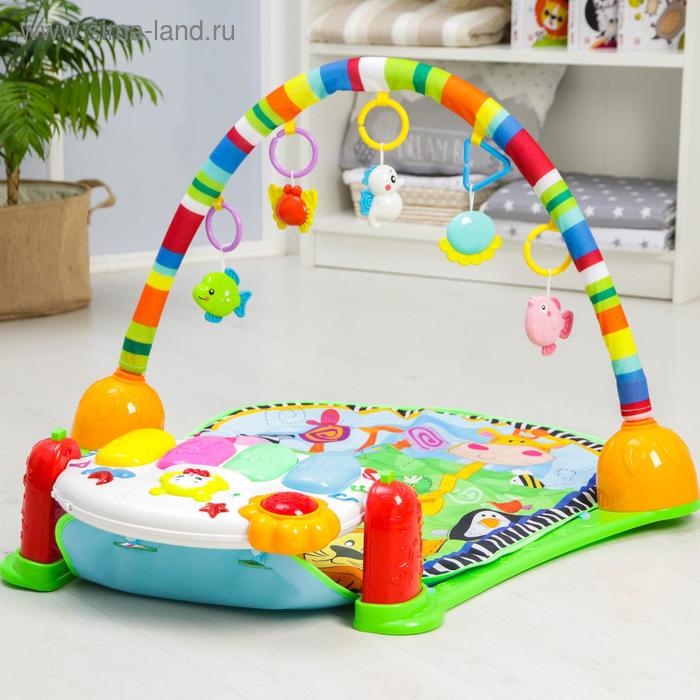 Развивающий коврик музыкальный «РазвивайКа», с пианино и проектором, 94х62х0,5 см. Развивающий коврик музыкальный «РазвивайКа», с пианино и проектором, 94х62х0,5 см.